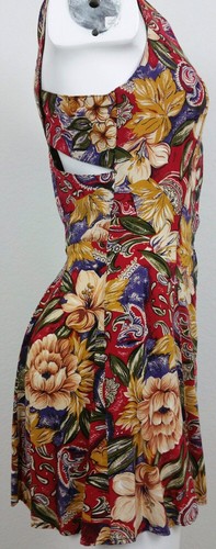 Joni Blair Womens Romper Size 7 Sleeveless Floral Multi Colored 100% Rayon Strap - Picture 4 of 8
