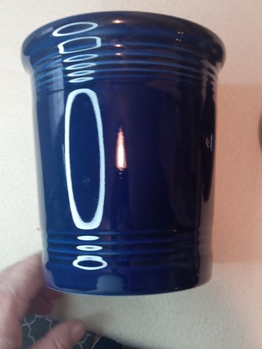 fiestaware FIESTA WARE large CANISTER CROCK LID cobalt blue 9.5 tall - Imagen 10 de 12