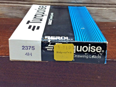 Turquoise Eagle Drawing Leads By Berol Half Gross 2375 4H Vtg Box Of 6 Dozen NOS