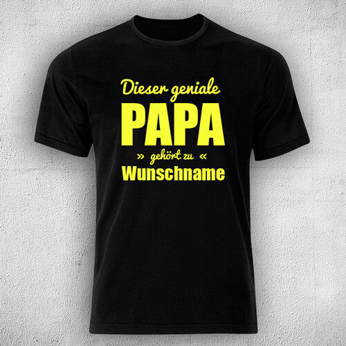 Dieser geniale PAPA gehört zu WUNSCHNAME- T-Shirt! z.B. für Vatertag - Bild 1 von 1