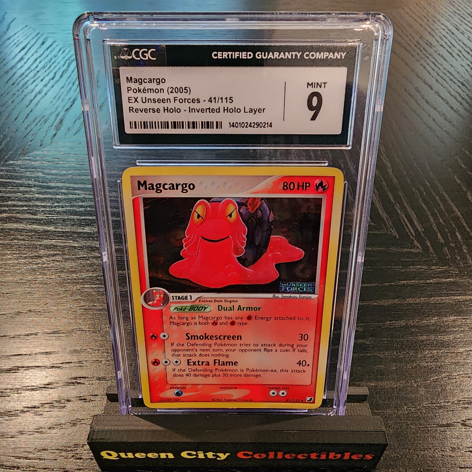 MAGCARGO - REV HOLO - Inverted (Stamped) - 2005 EX Unseen Forces 41/115 CGC 9