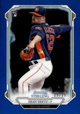 2019 Bowman Sterling Rookie Refractor Blue #BSR-92 Dean Deetz /25 Astros SSP RC