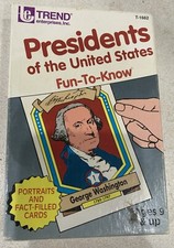 Trend Presidents of the United States Fun To Know Flash Cards  Vintage Kids