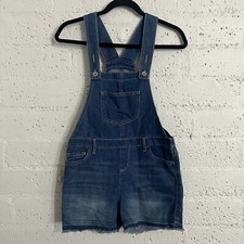 The Children  s Place Girls Short Overalls 12 Blue Denim Raw Hem NEW U15