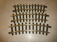 New Bright Holiday Express 3 CURVE TRACKS 380 Series 1/4 Circle curved track oe