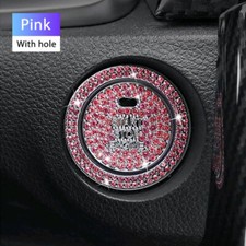 Push To Start Button Cover Car Accessories For Women Bling Ring Sticker