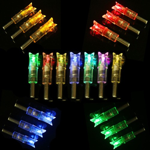 6pcs Archery Lighted ID7.62mm Tails LED Nock Glow for Crossbow Arrow Hunting - Picture 7 of 18