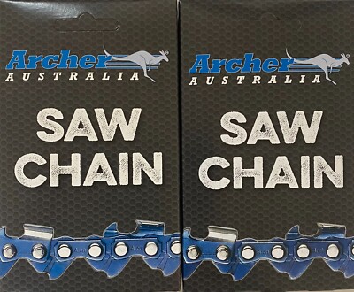 2 Pack 24''Archer Chainsaw Chain 3/8'' .050 84DL FULL CHISEL SKIP TOOTH