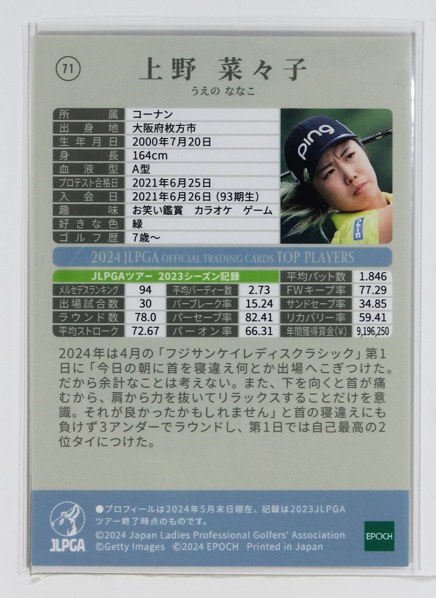 NANAKO UENO - 2024 JLPGA Women's Professional Golf Trading Holo