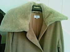 Parisian Long Wool Coat, Faux Fur Collar By Irene Van Ryb - Paris. New.