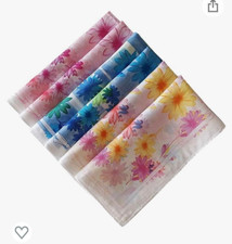 Handkerchiefs for Women-Pure Combed Cotton Neckwear  Hairband 6 pack