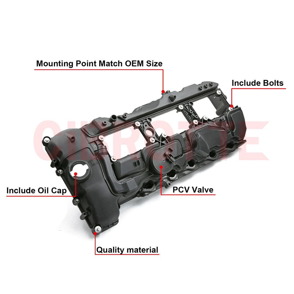 Fits 03-06 BMW E46 E49 325i 330i 530i X3 2.5L 3.0L Valve Cover w/ Gasket &  Bolts