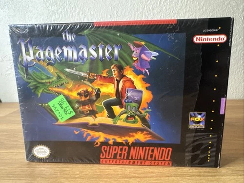 The Pagemaster SNES Super Nintendo Complete In Box CIB With Reg Card