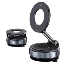 Vacuum Magnetic Phone Holder 360° Adjustable Foldable Phones Mount for Car Gym