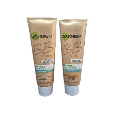 Garnier BB Cream Salicylic Acid Acne Treatment Skin Perfector Light Medium Deep