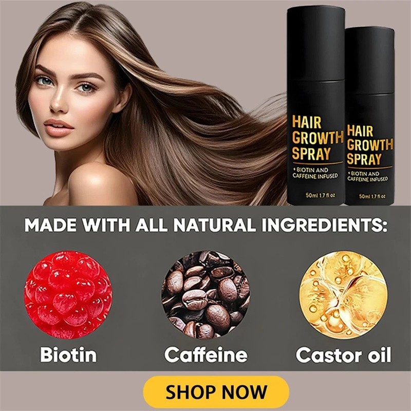 HaloGrow Hair Growth Spray 50ml Natural Hair Thickening Gentle Regrowth Mist