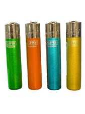 Genuine Clipper Reusable Crystal Lighters – Set of 4 Refillable Flint System UK