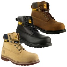 Herren Caterpillar Holton SB Sicherheit Stahl Zehenkappe Schnürung Arbeitsstiefel Größen 6 bis 15