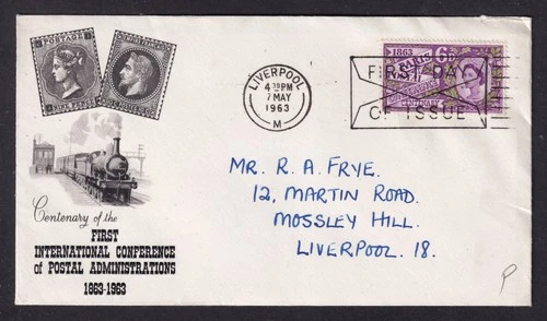 GREAT BRITAIN 1963 QEII Paris Conference (phosphor issue) Illustrated FDC