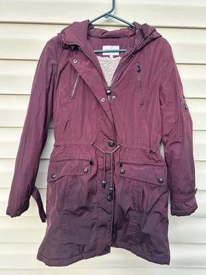 Laundry by Shelli Segal Hooded Jacket, Burgundy, Medium