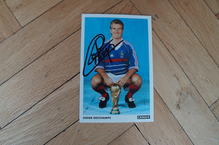 orig. sign. Autogrammkarte Frankreich Olympique Marseille Juventus Deschamps
