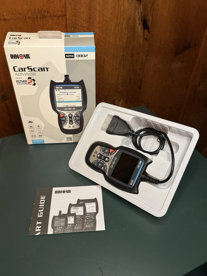 	Innova 5210 OBD2 Escáner y Lector de Código de Motor Probador de Batería Datos en Vivo Aceite	 Foto 3 de 4