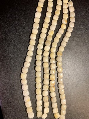 Lot 5 Strands 16 inch   large 15 mm White Agate Gemstone Beads 2 Drill Holes 
