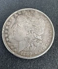 1889 Morgan Silver Dollar $1 Coin No Mint Mark 90% Silver Circulated Ungraded