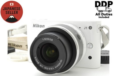 Near MINT] Nikon 1 J1 White Digital Camera 10-30mm F3.5-5.6 VR