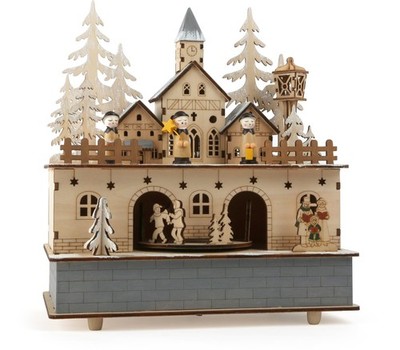 small foot Spieluhr & Lampe Kleines Dorf aus Holz, mit Beleuchtung,  (US IMPORT)