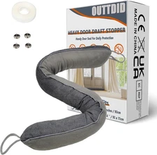 Door Draft Stopper 36 Inches Length x 4 Inches Width, Weighted Under Door Noise 