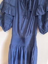 Ramy Brook New York Blue Solid Mini Dress S V...