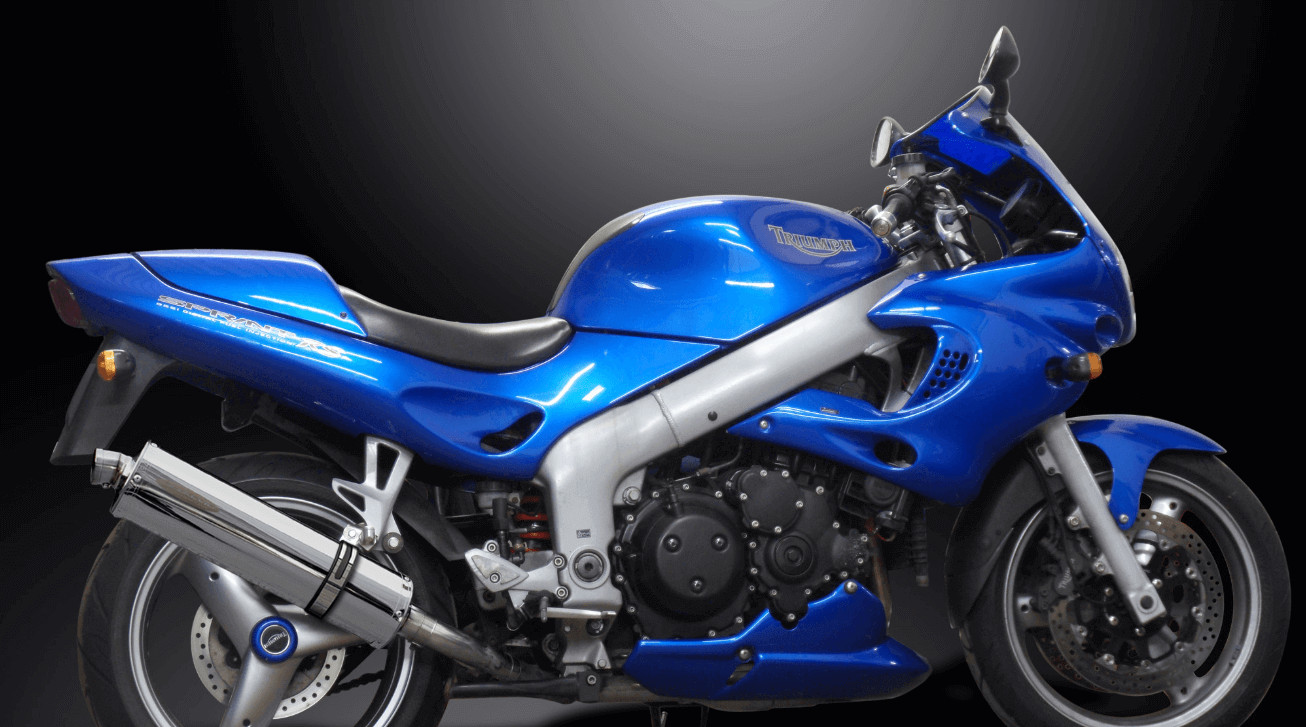 Silencieux Delkevic 450 mm en inox pour moto Triumph Sprint RS 955