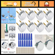 Frameless Mirror Mounting Hardware Kit - 8 Pack Dual-Screw, Heavy Duty Screws &
