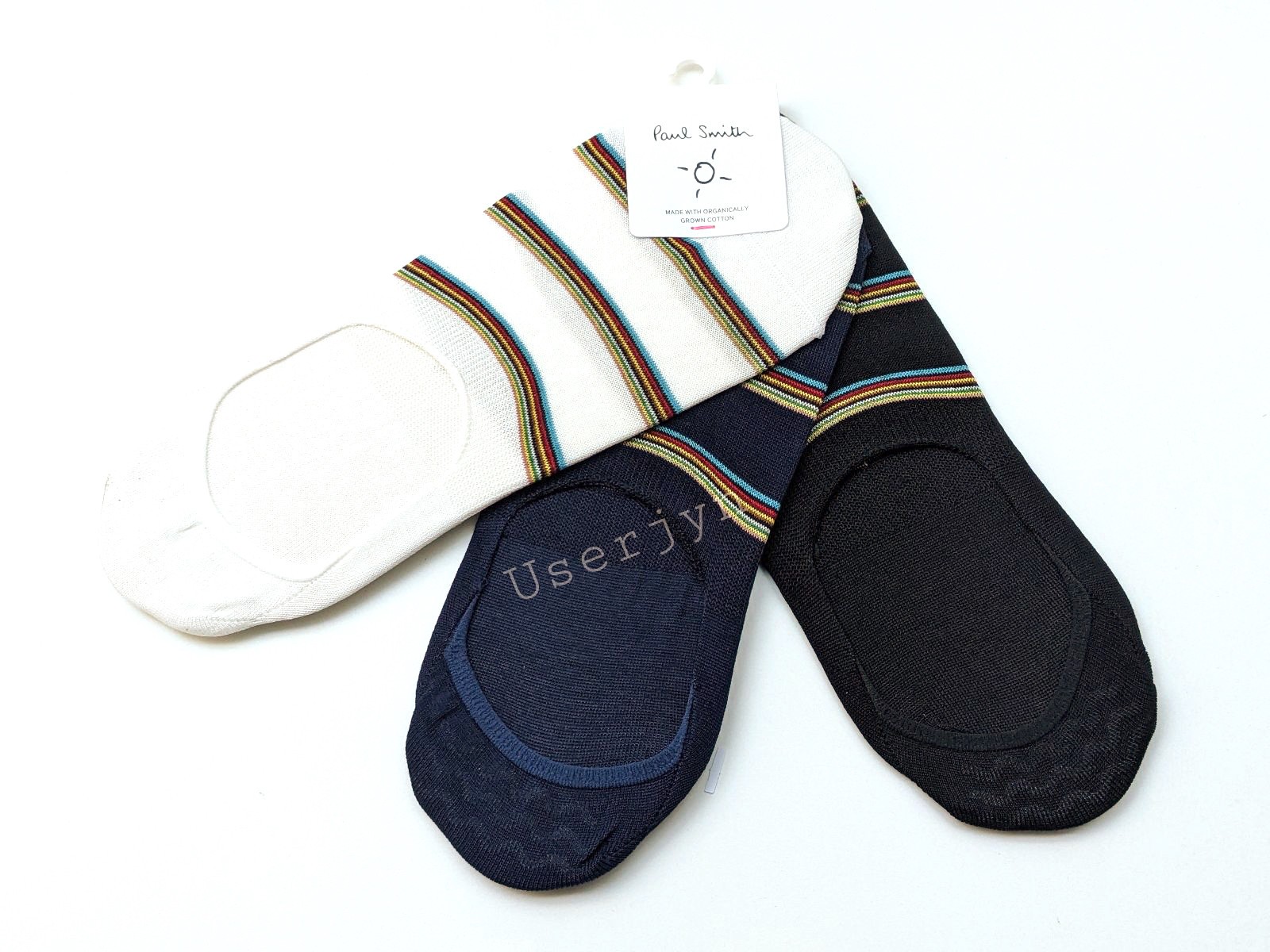Paul Smith Men's Signature Stripe Loafer Socks Gift 3 Pairs Set RRP: £60