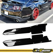 Fits 10-14 Ford Mustang Glossy Black PP Rear Bumper Apron Side Splitter LS Style
