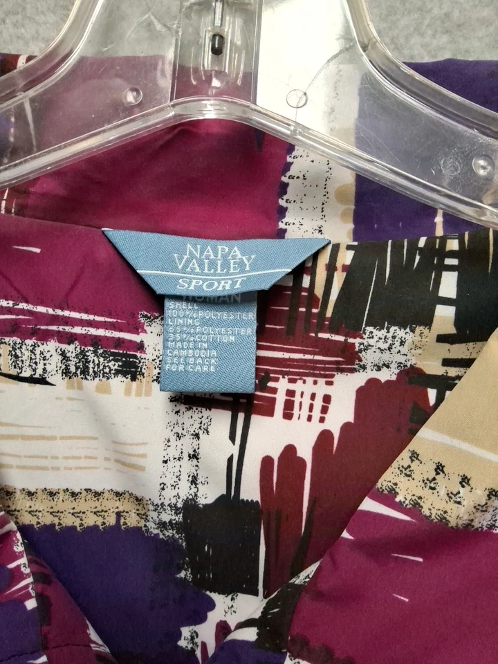 "Vintage 90s Napa Valley Sport Windbreaker Jacket Women’s Plus 3X Abstract Retro - Image 3 of 4