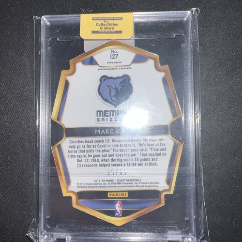 2018-19 Panini Select - Premier Level Marc Gasol #127 Orange Prizm /65 - Picture 2 of 2