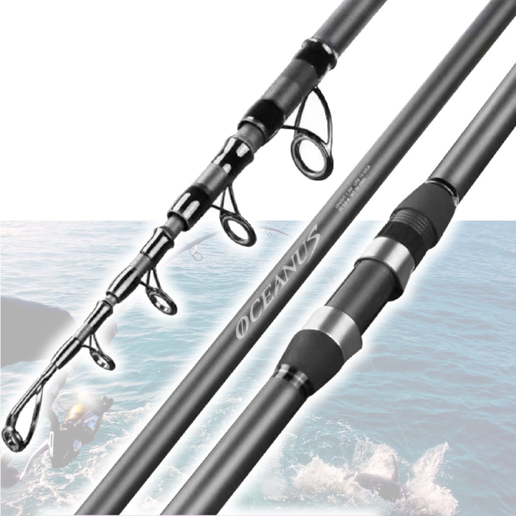 CANNA DA PESCA TELESCOPICA ULTRA LEGGERA IN FIBRA 3 MT MARE SPINNING LAGO