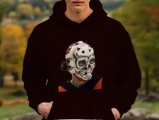 Gary Bromley’s skull mask Goalie mask hoodie NHL WHL vintage goalie sz XL