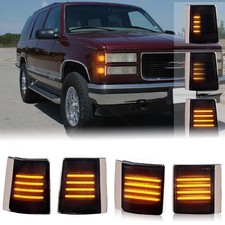 Led Corner Side Marker Sequential Amber Turn Signal Lights For Gmc Yukon 94-99
