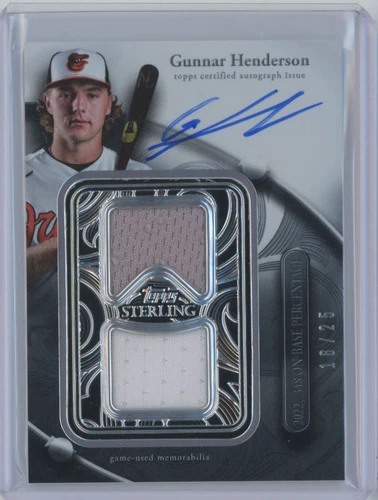 2024 TOPPS STERLING GUNNAR HENDERSON Auto /25 #SWAR-GH SWINGS DUAL PATCH