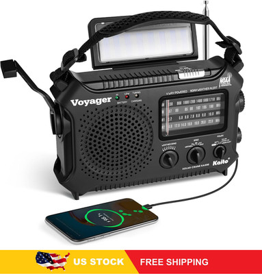 Kaito KA500 5way Powered Emergency AM/FM/SW NOAA Weather Alert Radio with Solar