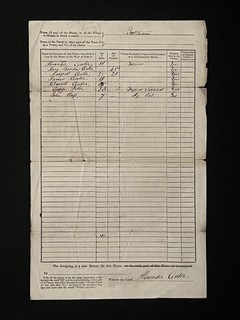 Original Handwritten 1841 Scotland Census Schedule Form Center Family Farmers