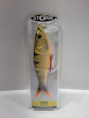 Storm Kickin' Minnow Swimbait 6in 1-3/8oz Gold Plastic Fishing Lure New
