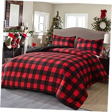 Merry Christmas Size Duvet Cover, Red and Queen Red and Black Plaid Christmas