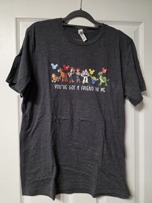 Disney Toy Story You've Got a Friend in Me Womens Large T-Shirt Gray