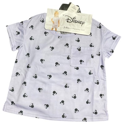 Disney Girl's Pajamas 2 Piece Top Shorts Set Purple Size 6 NWT