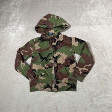 Polo Ralph Lauren Hoodie Youth 7 Green Full Zip Camo Pony Fleece Sweater