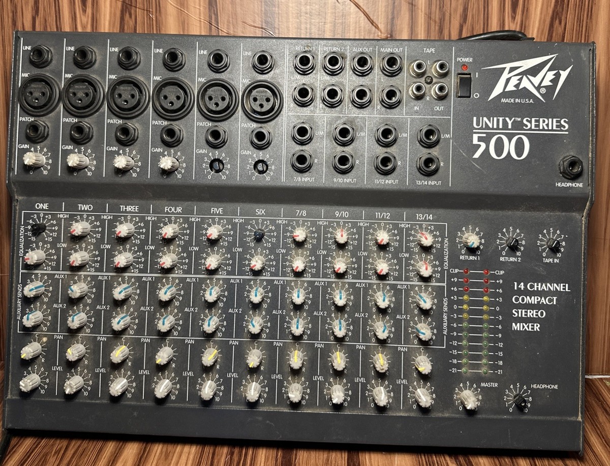Peavey Unity Series 500 Mixer - 14 Channel Compact Stereo Mixer